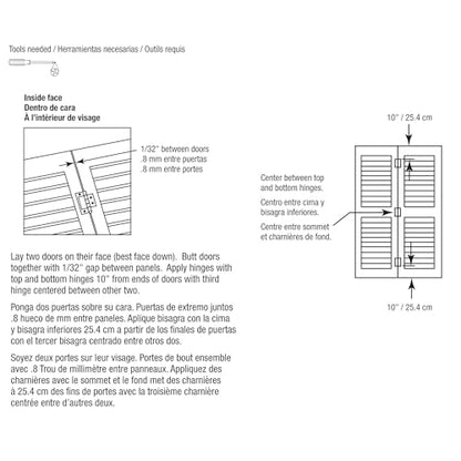 Prime-Line N 6656 Bi-Fold Door Hinges, Non-Mortise Style, Brass Plated (2 Pack) - size: 2 Pack
