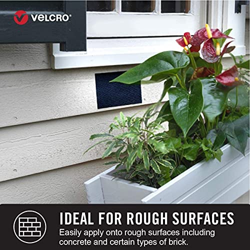 VELCRO Brand Extreme Outdoor Mounting Tape, 20Ft x 1 in,Holds 15 lbs, Strong Heavy Duty Stick on Adhesive, Mount on Brick,Concrete for Hanging,30702,(Pack of 12) - size: 20 feet x 1 inch (Pack of 12)
