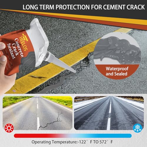 Concrete Crack Filler,2 Pack Cement Crack Sealant, High Elasticity Crack Filler Repair Sealer, Self Leveling Waterproof Caulking Glue Sealing Adhesive for Concrete Driveway, Patio, Sidewalk (Grey) - style: 2Pack-2.2LB