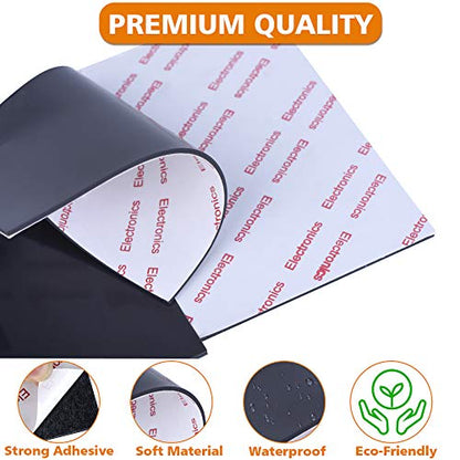 Non Slip Furniture Pads, Non Skid Rubber Pads 2 PCS 4x6 inch Black, Non Slip Rubber Sticker, Rubber Sticky Pads for Any Furniture and Appliances