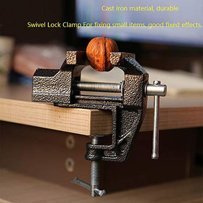 Mini Table Clamp, Small Bench Vice, New upgraded cast iron manufacturing Jewelers Hobby Clamps Craft Repair Tool Portable Work Bench Vise (mini) - size: Mini 2.0" Black