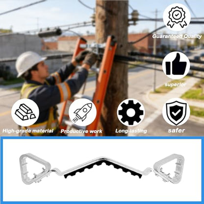 71-1 Padded Fixed V Rung for Werner Extension Ladder Rubber Supports Stable Grip for Garden, Workshop Maintenance, and Tree Trimming Operations