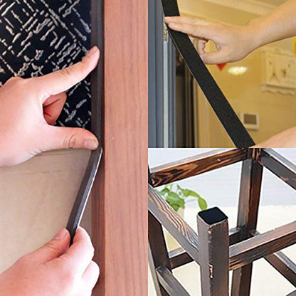 Foam Tape Weather Stripping Window Seal,1"Wx1/8"T High Density Seal Strip,Adhesive Closed Cell Weather Strip(Total 30FT,Black) - size: 1"W x 1/8"T x 30FT