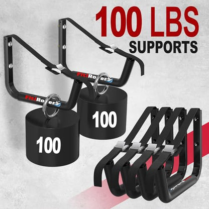 Kayak Storage Rack – 100LB Heavy Duty Kayak Wall Mount with Foam Padding & Straps | Kayak Rack for Garage, Wall Mounted Storage Hooks for Canoes, Paddle Boards, Ladders, Bikes (Square Tube) - style: Square Tube