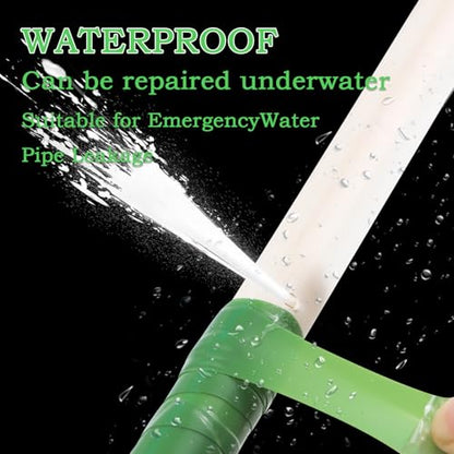 Self Fusing Silicone Tape 1 in x 5' Green Waterproof Rubber Leak Proof Sealing Rubber Self-amalgamating Tape for Emergency Hot and Cold Water Pipe Repairs and Tool Fixation - size: 1 Roll - 5 ft - Green - 20 mil Thickness