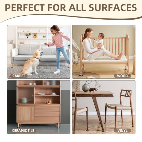 Non Slip Furniture Pads for Hardwood Floors(2 inch),Anti Slip Furniture Sliders,Rubber Furniture Pads Non Slip,Non Skid Furniture Grippers Suitable for Sofa, Bed, Chair (4PCS) - size: 2 inch