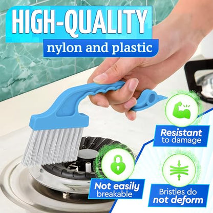 Cleaning Brush Window Mold Cleaner - Window Track & Sill Cleaning Tool, Deep Clean Scrubber for Sliding Doors & Windows Grooves, Household & Car Detailing Brush Kit - color: Blue 1 Pcs