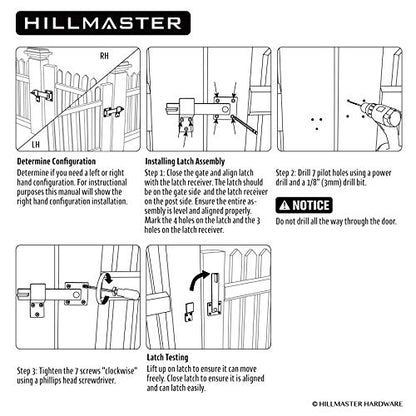 HILLMASTER Sturdy 6" Farm Flip Fence Gate Latch, Barn Door Lock Flip Latch Hardware, Rustic Gate Lock for Cabinet, Shed, Sliding Doors, Matte Black - size: 6in
