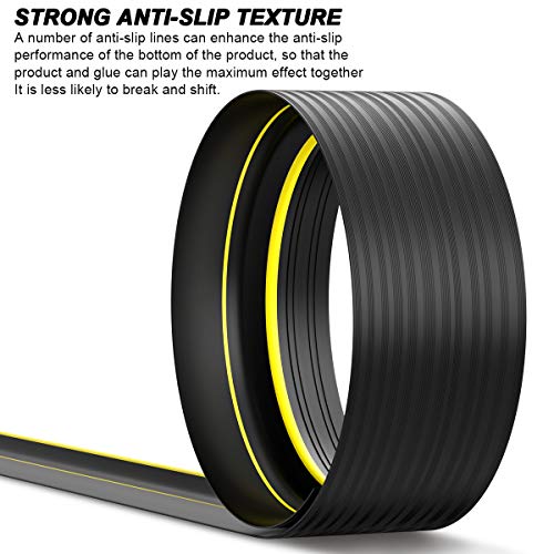 Jin&Bao Universal Garage Door Threshold Seal Strip 10FT Kit, Bottom Waterproof Rubber Weather Stripping Replacement（Yellow, 1 Adhesive） - color: Yellow, size: 10 Feet