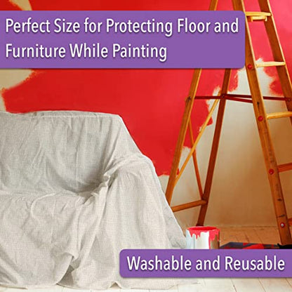 Bates- Canvas Drop Cloth - 9x12, Paint Tarp for Painting - size: 12 x 9 ft