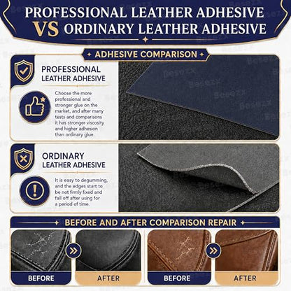 Besezx Leather Repair Patch Tape Kit, Self Adhesive Leather Repair for Furniture, Couch, Sofa, Car Seats,Office Chair,Vinyl Repair Kit.3.1inx60in - color: Black, size: 3.1 in x 60 in