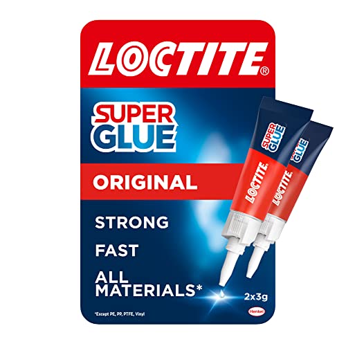 Loctite Universal, Strong All Purpose Super Glue for Repairs, Clear Glue Liquid for Various Materials, Easy to Use Instant Super Glue, 2 x 3g