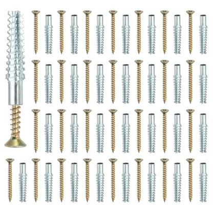 PATIKIL 30 Pcs Drywall Hollow Wall Anchors with Screws 0.24 x 2.36, Steel Dry Wall Anchors Kit for Wooden Concrete Plaster Hinge Hole Repair, Silver (8 x 60mm) - size: 8 x 60mm