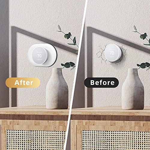 Compatible with Google Nest Thermostat 2020 Wall Plate Cover, Nest Thermostat Trim Kit, Nest Thermostat Wall Plate Cover, Nest Thermostat Accessory Easy Installation - Snow - color: Snow