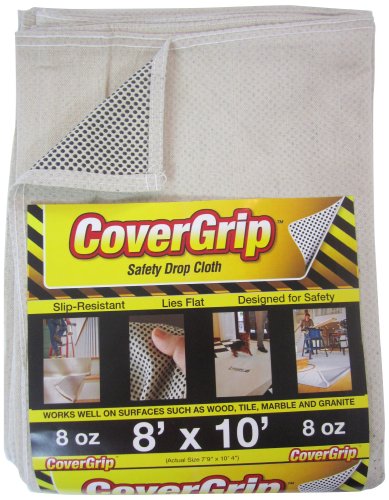8 oz Canvas Safety Drop Cloth, 8' x 10', Off White - size: 8X10, style: 8 oz