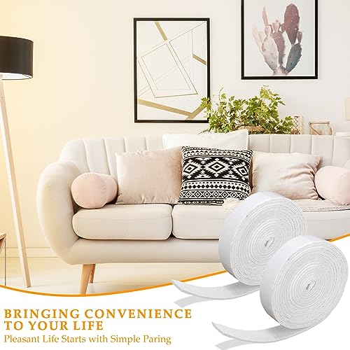 Zonon 4 Rolls 120 Inch Felt Strip with Adhesive Backing Felt Tapes Furniture Strip Rolls Self Stick Heavy Duty Polyester for Protecting Furniture and DIY Adhesive(White,0.5 Inch) - color: White, size: 0.5 Inch