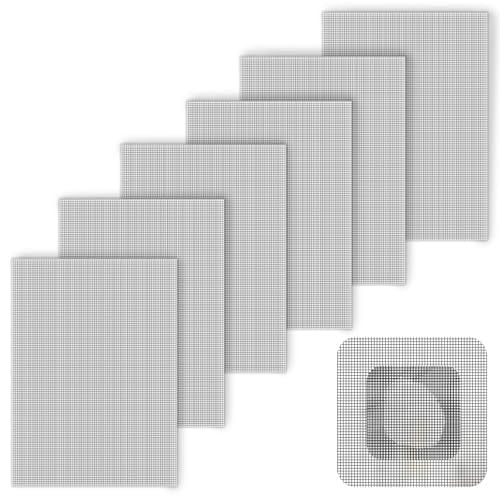 Window Screen Repair Patch, 7"x 5"(18cm x 13cm), Gray, 3-Layer Strong Adhesive Window Screen Mesh Tape, Repair Kit for Window and Door Screen Tears Holes - color: Gray, size: 7"*5"