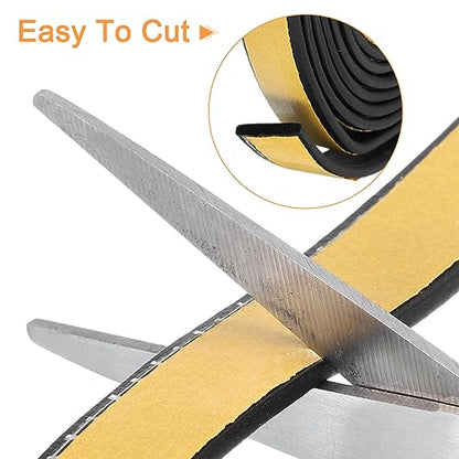 uxcell Weather Stripping 5/8" W x 1/8" T x 13ft L Adhesive Door Window Seal Strip Foam Seal Tape for Doors Window Insulation - size: 5/8"W x 1/8"T x 13ft L
