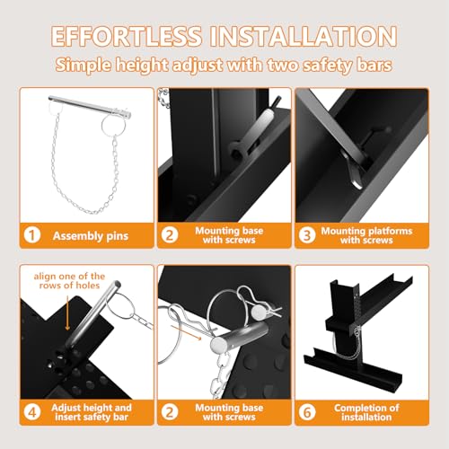 Ladder Leveler Pro - Foldable Heavy-Duty Extender Ladder Stabilizer - Adjustable Height 9"-19" - Non-Slip Feet - Fits Extension/Single Ladders - Holds 500lbs