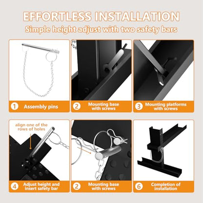 Ladder Leveler Pro - Foldable Heavy-Duty Extender Ladder Stabilizer - Adjustable Height 9"-19" - Non-Slip Feet - Fits Extension/Single Ladders - Holds 500lbs
