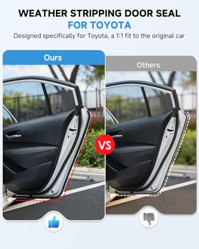 Weather Stripping Door Seal for Toyota RAV4 2013-2018, Rubber Seal Weather Strip Kit, Soundproof Noise Insulation Dustproof for Front/Rear Trunk A-Pillar B-Pillar Front/Rear Door (9-Pack) - size: for Toyota 2013–2018 RAV4
