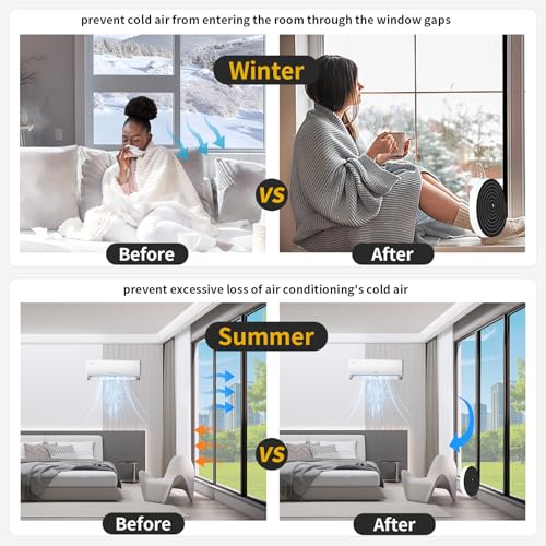 Weather Stripping Door Seal,Weather Stripping,Soundproof,Cold Insulation,High Density CR Foam Insulation Tape for Door, Front Door Frame, Windows,Sliding Door (Black, 1/2 in x 1/2 in x 13Ft) - size: 1/2 In x 1/2 In x 13Ft