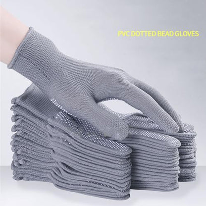 24 Pairs Work Gloves Bulk - Anti-slip Lightweight Gloves -Thin Glove for Driving Construction Cycling Working - color: Grey