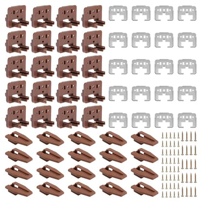 8 Set Drawer Guide Kit, Enhanced Commercial Slide Style Drawers for Kenlin Rite-Trak II 168, Vaughan Bassett, Legacy, Replacement Dresser Drawer Slides Repair Kit with Roller (20 Set Drawer Guide) - style: 20 Set Drawer Guide