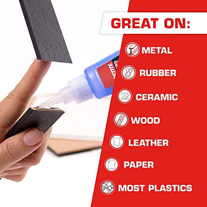 Loctite Super Glue Liquid Professional, Clear Superglue For Plastic, Wood, Metal, Crafts, & Repair, Cyanoacrylate Adhesive Instant Glue, Quick Dry - 0.14 fl oz Bottle, Pack Of 12 - size: 12 Pack