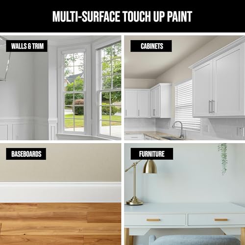 White Touch Up Paint Pen Multi Surface Touch Up Paint Scratch Repair for Wall Door Cabinets Wood Furniture Semi Gloss White