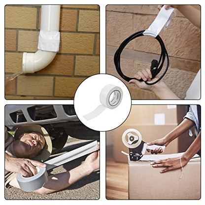COSIMIXO 1-Pack White Wide Heavy Duty Duct Tape, 4 inches x 55 Yards, Strong, Flexible, No Residue, All-Weather and Tear by Hand - Bulk Value for Repairs, Industrial, Professional Use - color: WHITE, size: 4INCH X 55YDS