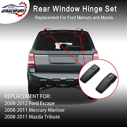 Rear Window Hinge Set Liftgate Glass Hinge Right & Left | Replacement for 2008-2012 Ford Escape 2008-2011 Mercury Mariner Mazda Tribute | Replaces# 8L8Z78420A68C, 8L8Z78420A68D - size: 8l8z78420a68c