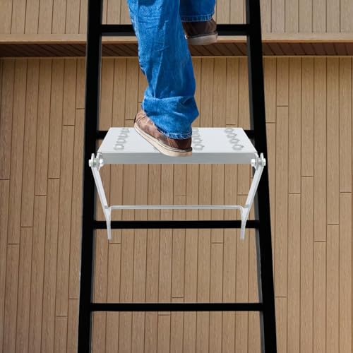 Ladder Platform Accessory, Heavy Duty Ladder Work Platform System with Anti-Slip Surface - 330 LBS Capacity Work Tray Attachment for Painters and Tools