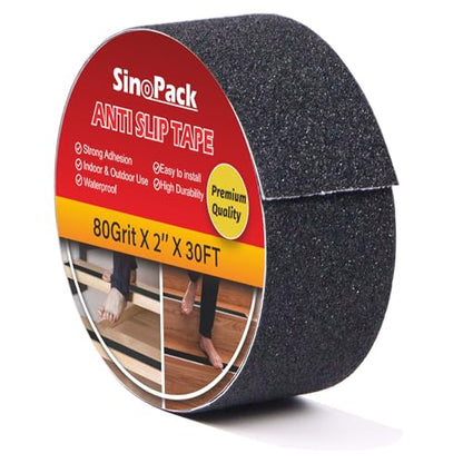 Anti Slip Tape (Black, 2IN X 30FT) - color: Black, size: 2IN X 30FT
