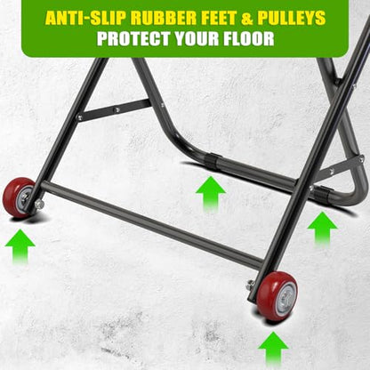 Insaga Cable Caddy for Spool with Wheels- Foldable Wire Spool Rack Holder Portable Wire Spool Reel Caddy 100lb Capacity to Keep Cables Tidy and Organized, Single Axle - color: Cable Caddy-wheels