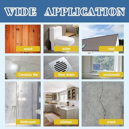 Waterproof Glue,Invisible Agent,Strong Transparent Sealant,for Bathroom, Kitchen, Garden, Roofs, Walls (0.3, Kilograms)