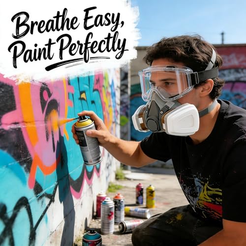 410 Paint Mask, Respirator Mask with Filters Gas Mask for Painting, Sanding, Spraying