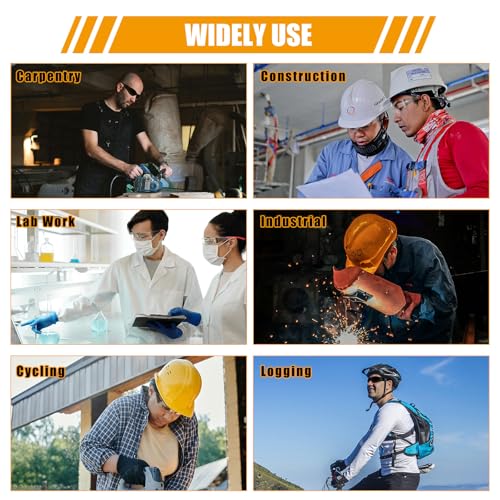 3 Pack Anti-fog Clear Safety Glassess with ANSI Z87.1 Standard for Construction Laboratory Shooting