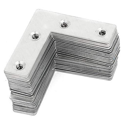 Orgrimmar 36 PCS Corner Brace Plates Metal L Shaped Flat Repair Plates Corner Brace Brackets 50mmx50mmx1mm