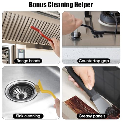 Crevice Cleaning Brush,8 Pcs Cleaning Supplies,Hard Bristle Crevice Cleaning Brush,Crevice Cleaning Brushes for Household Use Bathroom Tiles Kitchen Practical and Durable - color: Colorful01
