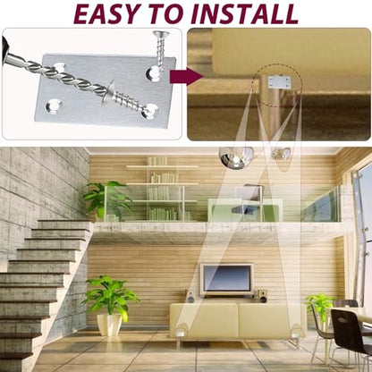 50PCS Silver Flat Mending Plates, 2.36” 304 Stainless Steel Brace Straight Mending Joining Plates，Metal Straight Brackets for Fastening and Fixing, Reinforced Furnitures,2.36X1.5X0.06IN - size: 2.36X1.5X0.06IN