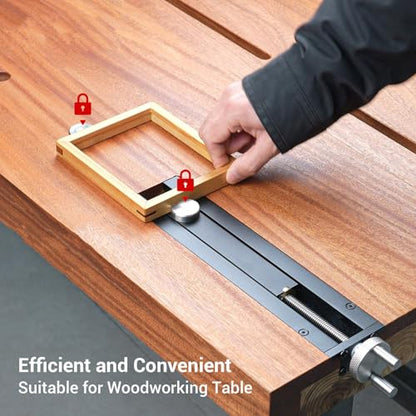 Woodworking Bench Tail Vise, Sturdy Aluminum Alloy with Stainless Steel Screw Rod 0-110mm Stroke 20mm Table Hole, with Crank Wheel for Drilling Metalworking Woodworking