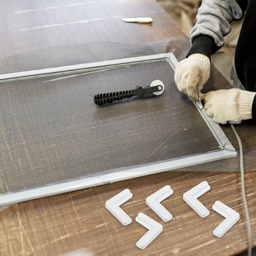 10PCS Plastic Corner Bracket,L Bracket Joint Window Screen Frame Corners for Braces Screen Door Fixed Angle Window Tool