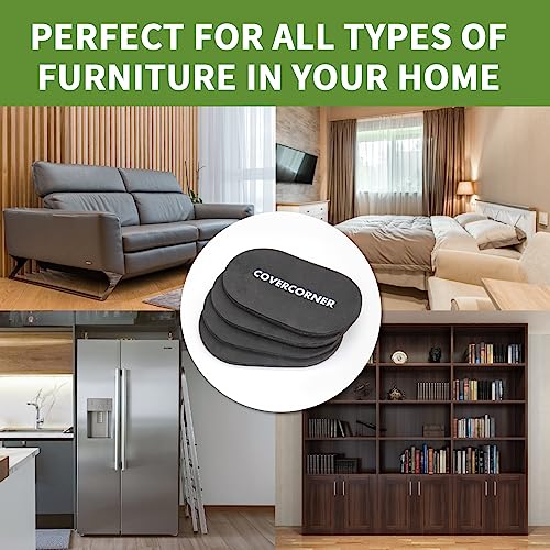 Furniture Sliders for Hardwood Floors 4 PCS - 9 1/2 inch Sliders for Moving Furniture – Felt Furniture Pads for Hardwood Floors Brown - size: 4 PCS 9 1/2" Brown