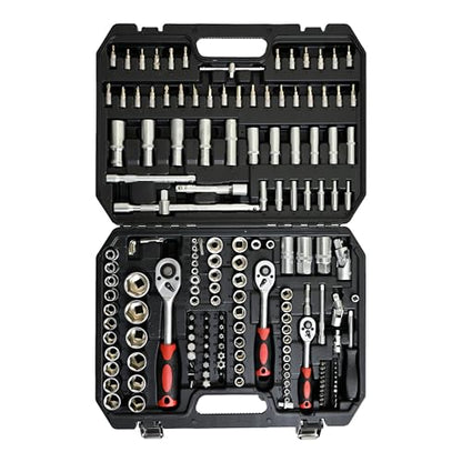 【LuckyNote】Tool Set - Socket and Ratchet Wrench Toolbox, 171pcs Tool Box, Universal Home Car Repair Tool Set, Perfect for Homeowners, DIY Enthusiasts, and Mechanics,17.91x13.58x3.74 Inch - style: 171pcs
