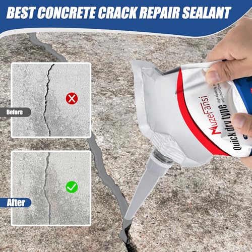 Concrete Crack Filler, Concrete Crack Repair Sealant, Weather-Resistant Crack Caulking Glue, Fast-Drying Crack Repair Adhesive for Slabs, Sidewalk, Foundation & Garage – Indoor Outdoor Use (5 Pack) - style: 5 Pcs,5.5LB
