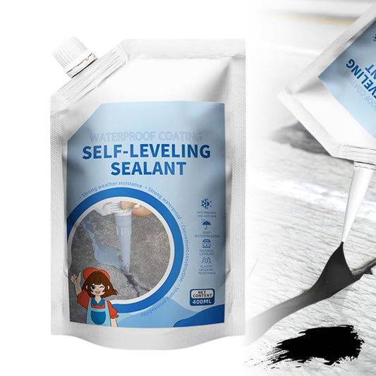 Heavy Duty Concrete Crack Repair Adhesive, 2025 Upgrade Weather Resistant Self-Leveling Sealant Crack Repair, Multipurpose Caulking Adhesive or Outdoor Use Quick-Drying Sealant (Black, 1 Set) - color: Black, size: 1 Set