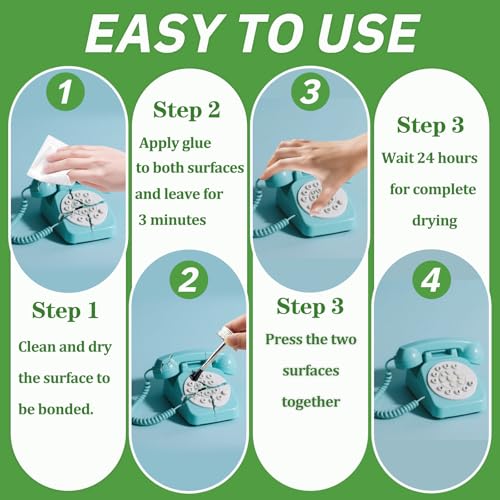 Super Glue,Clear Glue with Brush,4 oz All Purpose Strong Adhesive,Instant Superglue Multi-Purpose Glue for Wood,Ceramic,Leather,Plastic,Glass,Metal,Rubber,DIY Crafts