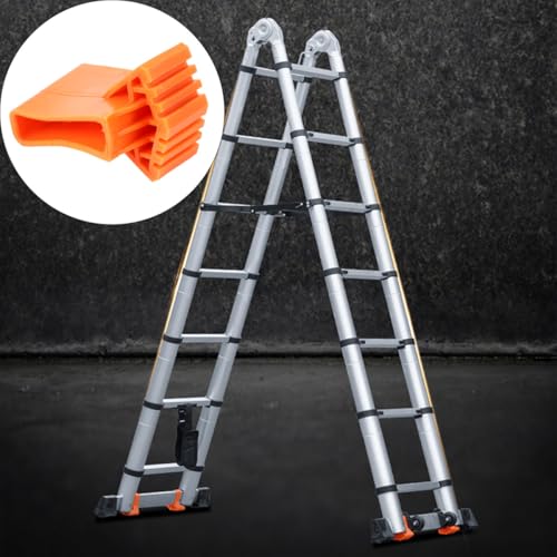 COLLBATH 4pcs Ladder Foot Mats Non-Slip Rubber Ladder Feet Cushions Herringbone Anti-Slip Covers Accessories for Home and Construction Use