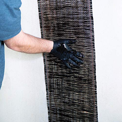 DRICORE PRO Concrete Repair Carbon Fiber Reinforcement Kit (Step Three) | Use Reinforcing Strip With Adhesive To Seal Vertical Indoor and Outdoor Cracks in Home Wall Basement Building Office Workplace
